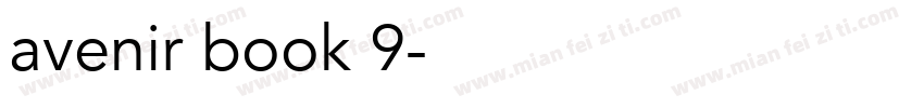 avenir book 9字体转换